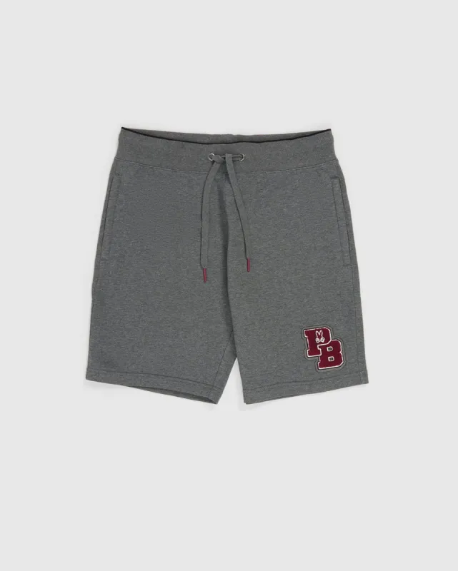 MENS BIG AND TALL PATCHIN CHENILLE BUNNY LOGO SWEAT SHORTS - B9R851U1FT sold by Psycho Bunny