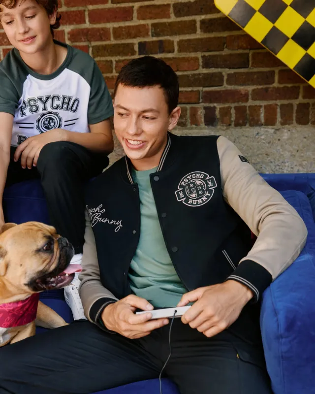 MENS ZACK VARSITY JACKET - B6J878D200 made by Psycho Bunny
