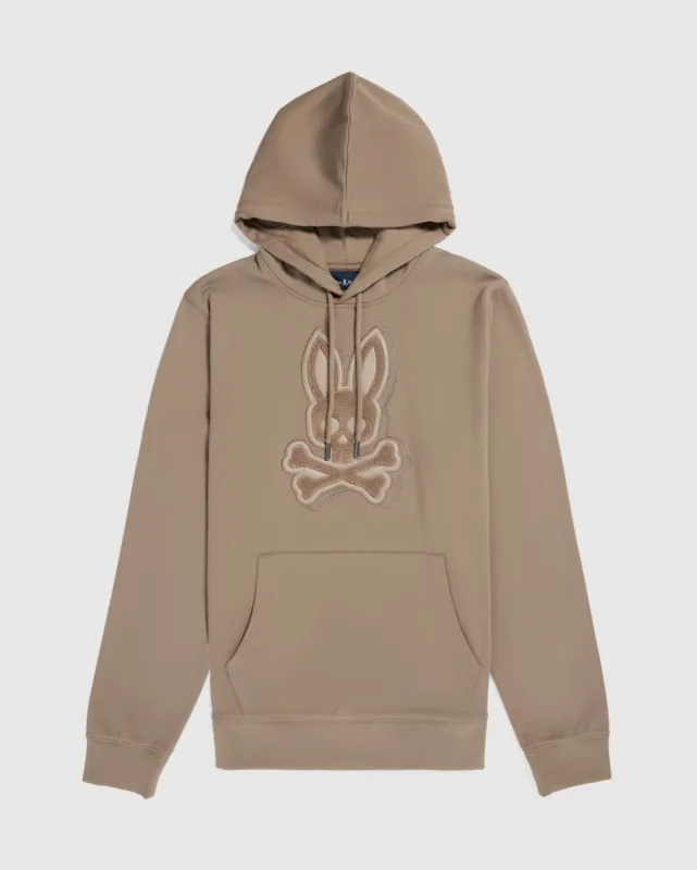MENS WAYNE CHENILLE PATCH HOODIE - B6H564Z1FT sold by Psycho Bunny