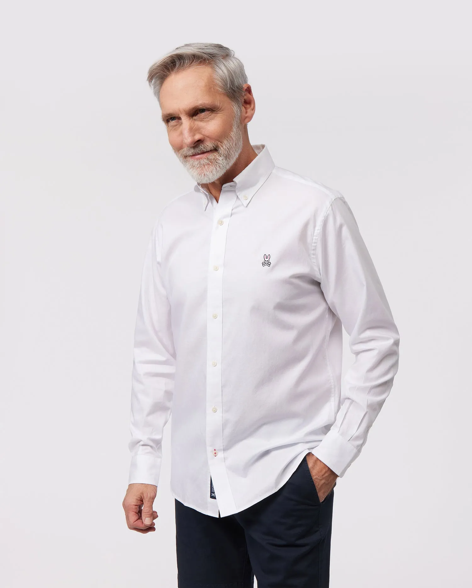 MENS CLASSIC OXFORD LONG SLEEVE SHIRT - B6C655X1PC sold by Psycho Bunny product image thumbnail 2