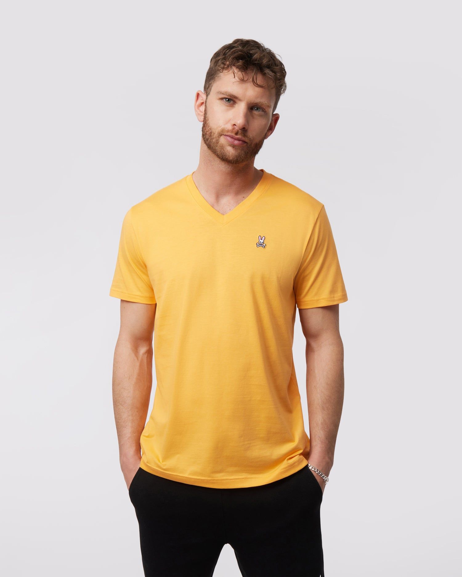 MENS CLASSIC V NECK TEE - B6U100Y1PC sold by Psycho Bunny product image thumbnail 2