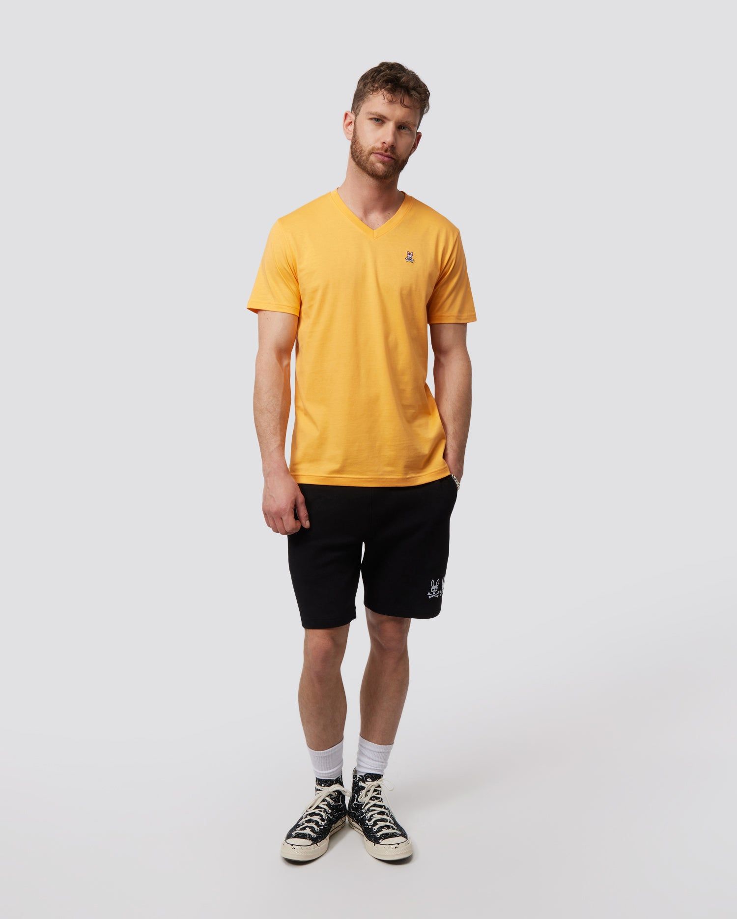 MENS CLASSIC V NECK TEE - B6U100Y1PC sold by Psycho Bunny product image thumbnail 5