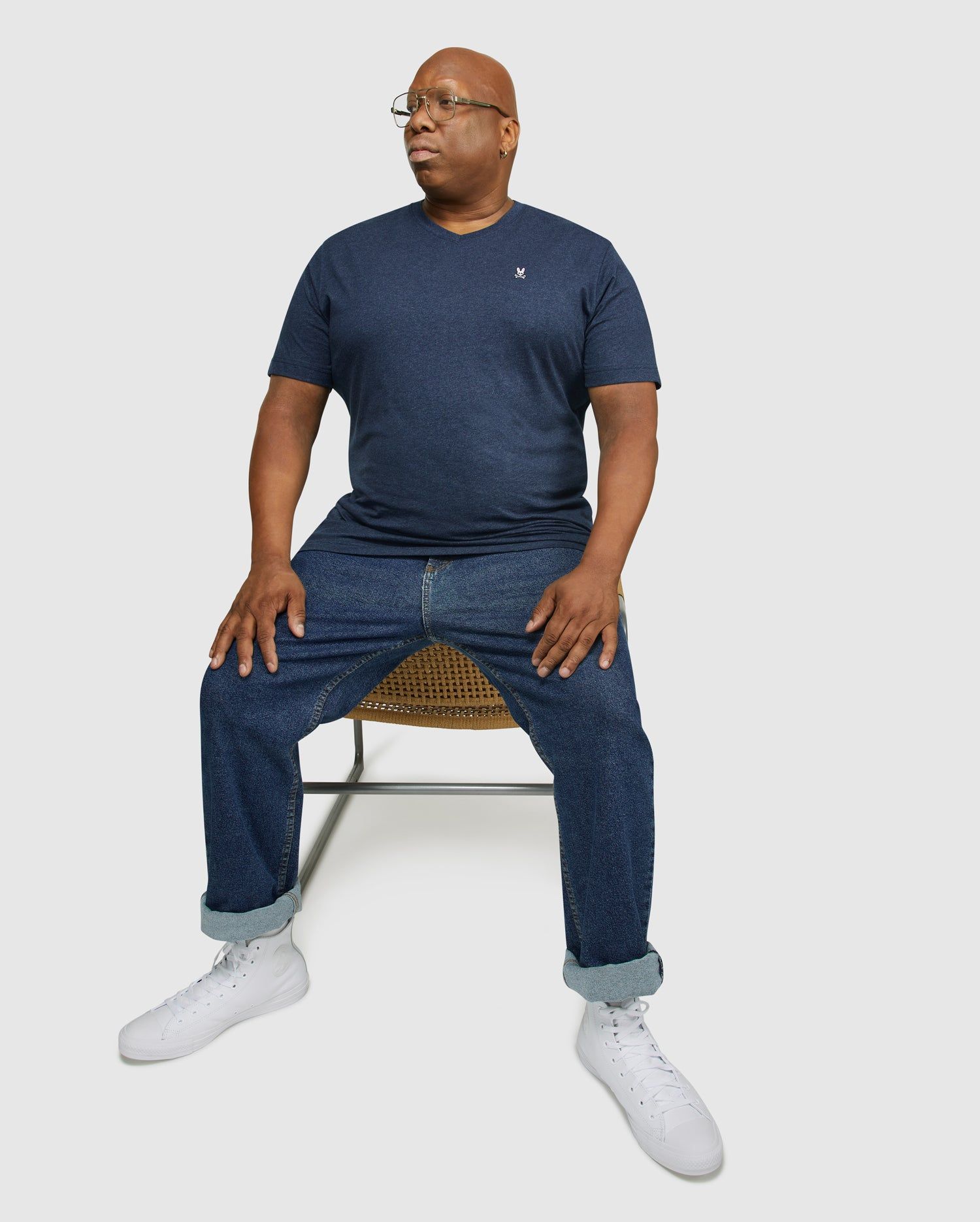 MENS BIG AND TALL CLASSIC V NECK TEE - B9U100ARPC sold by Psycho Bunny product image thumbnail 3