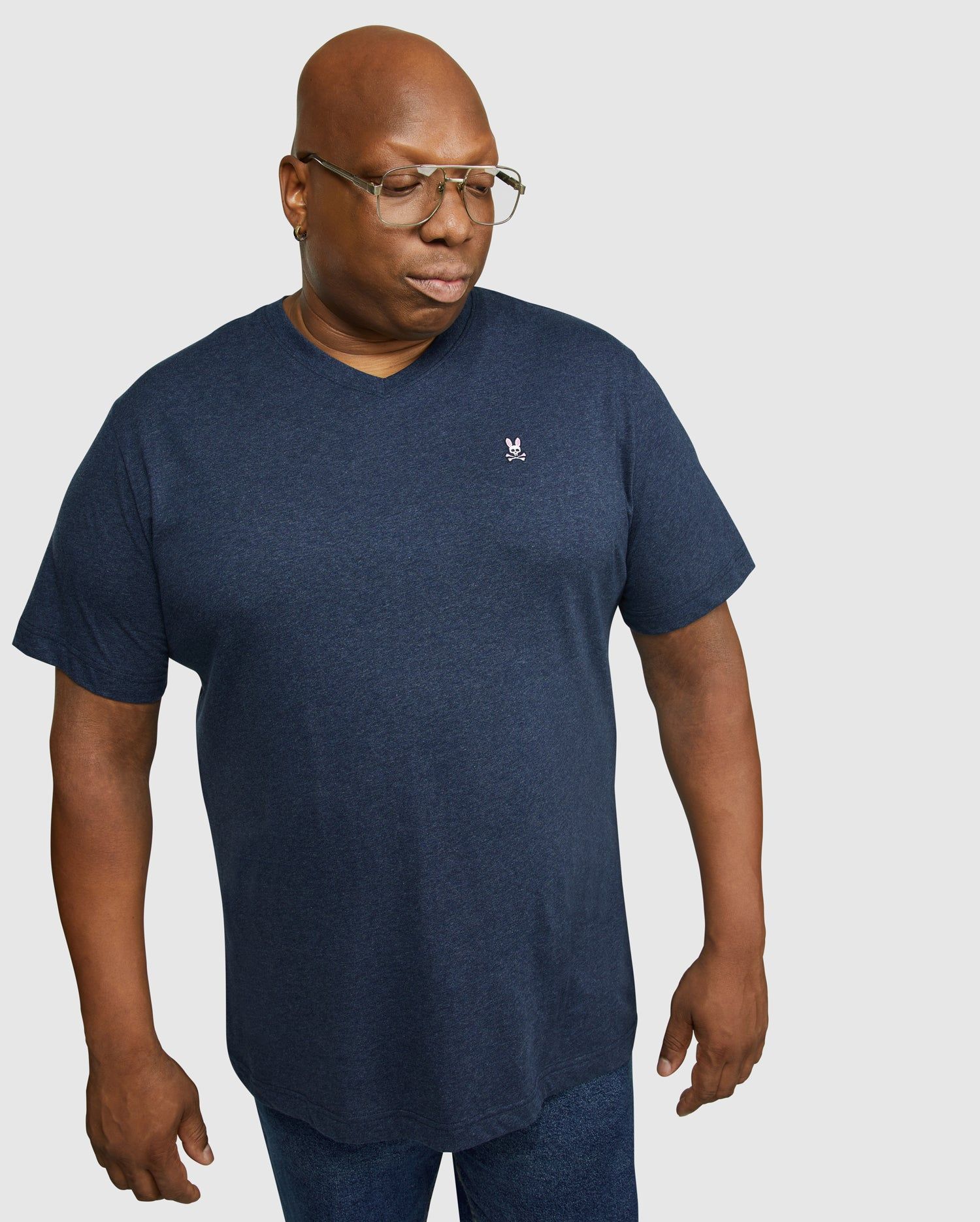 MENS BIG AND TALL CLASSIC V NECK TEE - B9U100ARPC sold by Psycho Bunny product image thumbnail 2