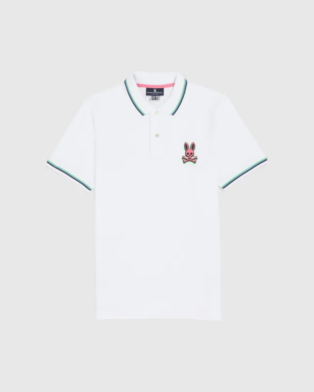 MENS BIG AND TALL HUDSON BUNNY LOGO POLO - B9K762U1PC sold by Psycho Bunny