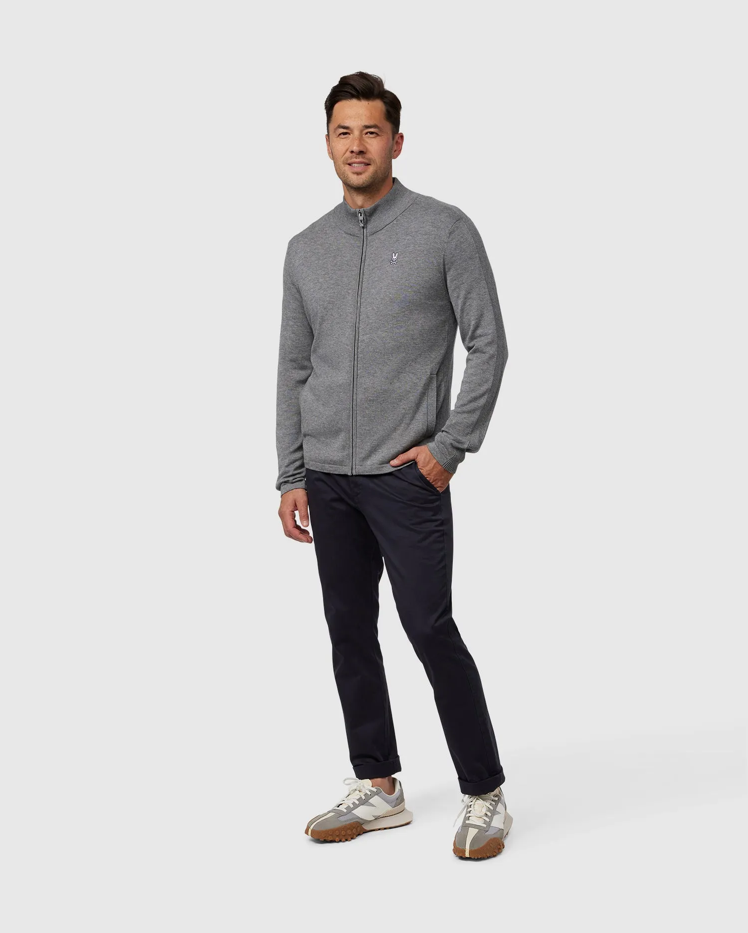 MENS SARATOGA ZIP MOCK NECK SWEATER - B6E733A2SW sold by Psycho Bunny product image thumbnail 5