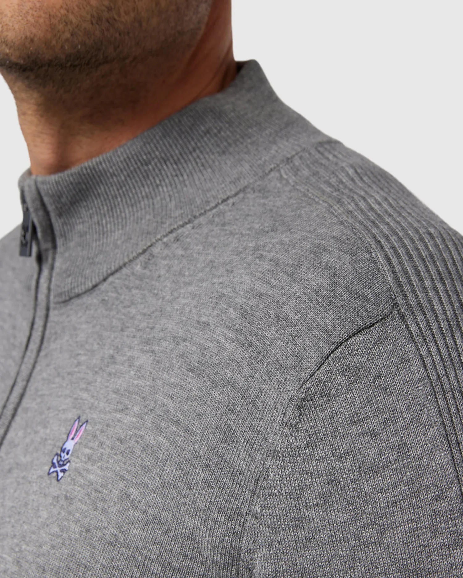 MENS SARATOGA ZIP MOCK NECK SWEATER - B6E733A2SW sold by Psycho Bunny product image thumbnail 2