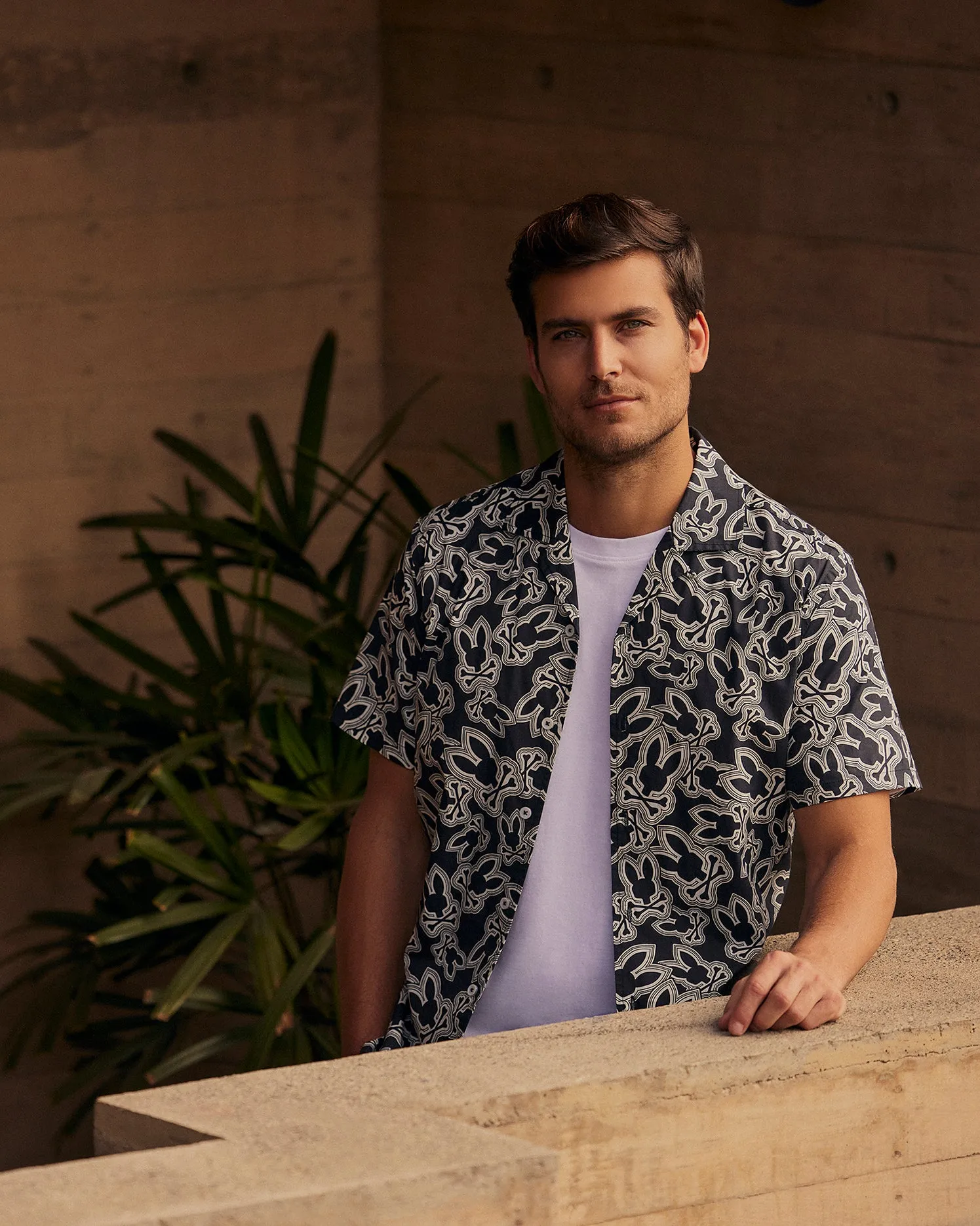 MENS MAYBROOK ALL OVER PRINT SHIRT - B6Q198B200 sold by Psycho Bunny product image thumbnail 3