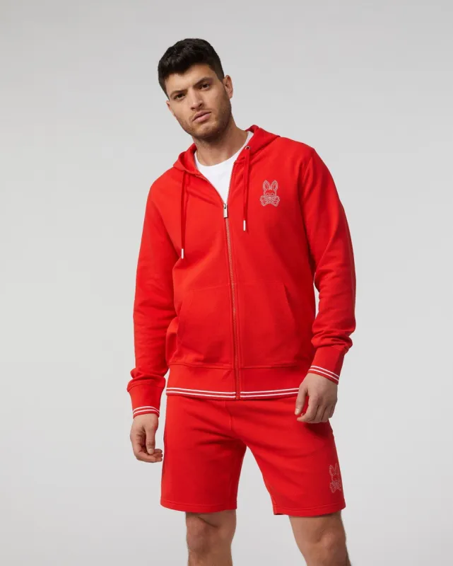 MENS LARKIN FULL ZIP PIQUE HOODIE - B6H510T1FT sold by Psycho Bunny