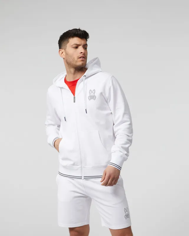 MENS LARKIN FULL ZIP PIQUE HOODIE - B6H510T1FT sold by Psycho Bunny