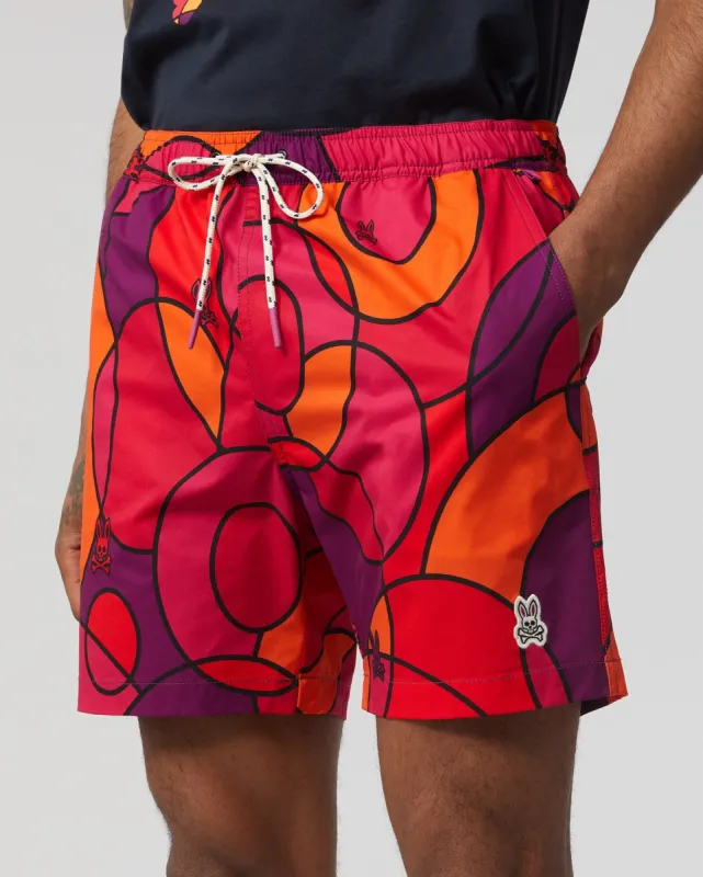 MENS DARWIN SWIM SHORTS - B6W427T1PO sold by Psycho Bunny