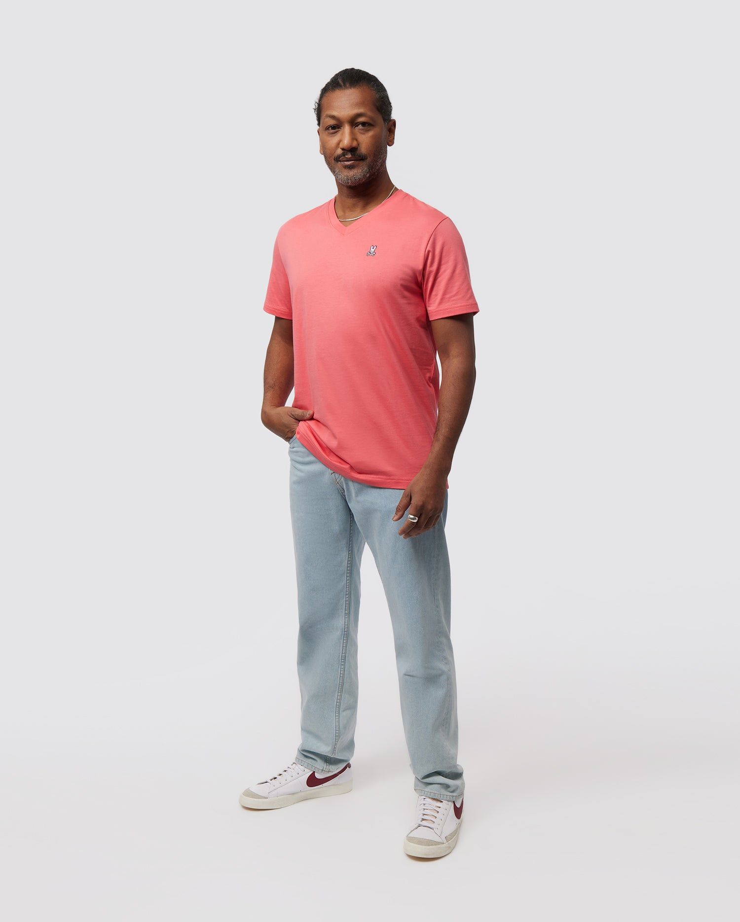 MENS CLASSIC V NECK TEE - B6U100Y1PC sold by Psycho Bunny product image thumbnail 4