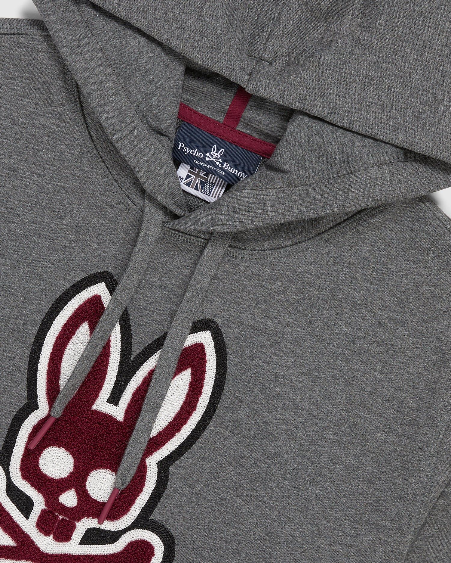 MENS BIG AND TALL PATCHIN CHENILLE BUNNY LOGO HOODIE - B9H849U1FT sold by Psycho Bunny product image thumbnail 7