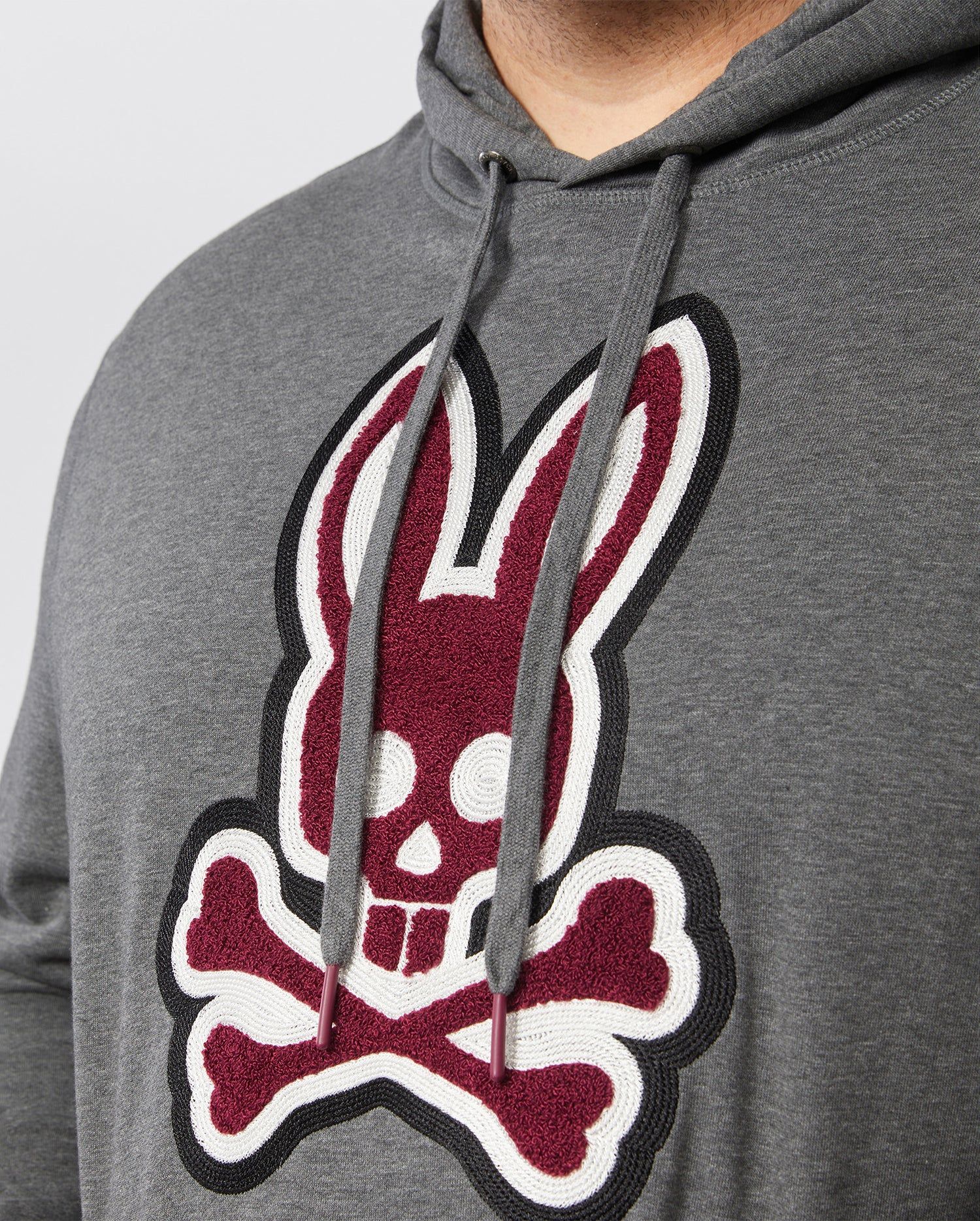 MENS BIG AND TALL PATCHIN CHENILLE BUNNY LOGO HOODIE - B9H849U1FT sold by Psycho Bunny product image thumbnail 3
