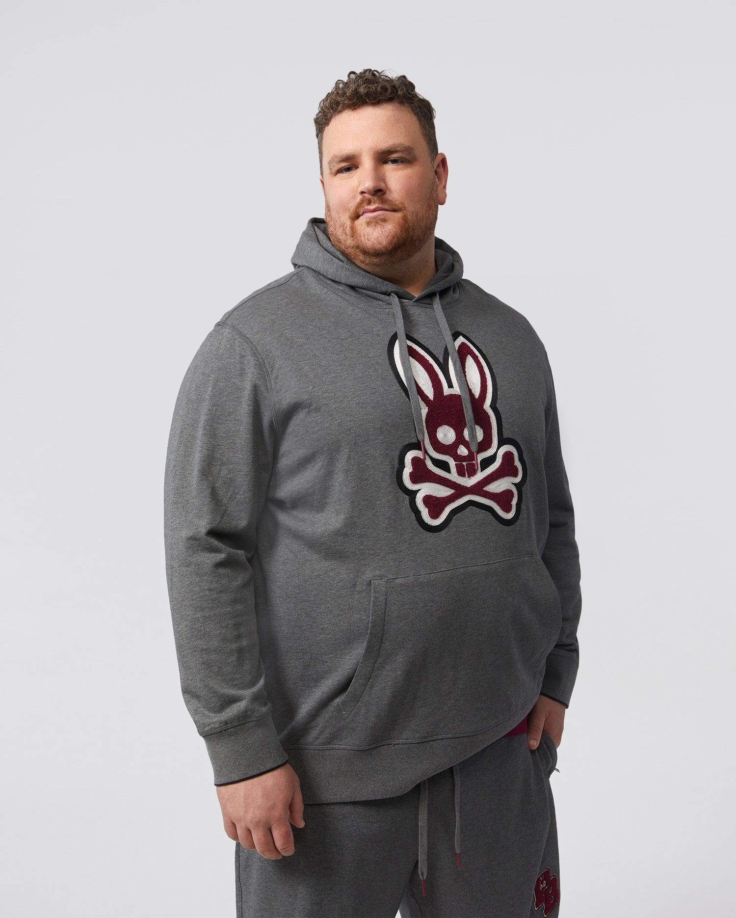 MENS BIG AND TALL PATCHIN CHENILLE BUNNY LOGO HOODIE - B9H849U1FT sold by Psycho Bunny product image thumbnail 2