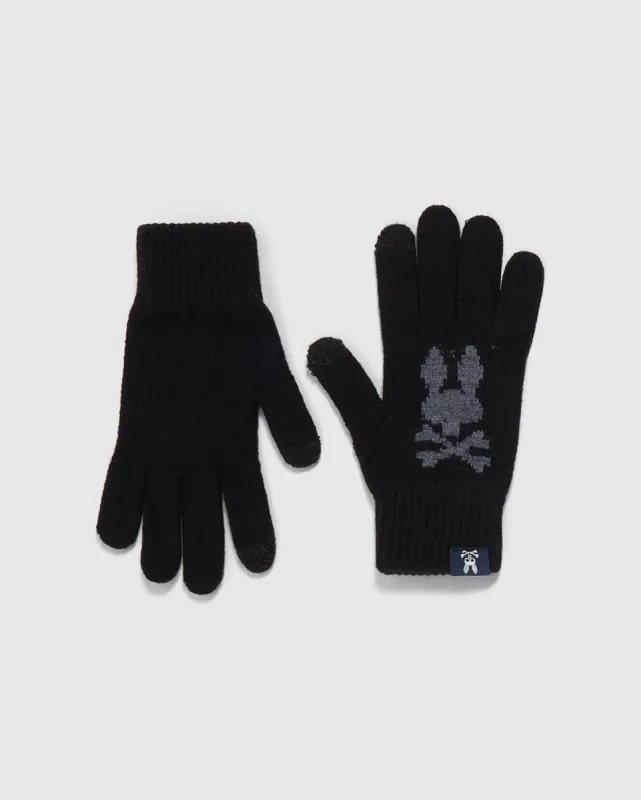 MENS MERINO WOOL GLOVES WITH TECH FINGER - B6A998U1GL sold by Psycho Bunny