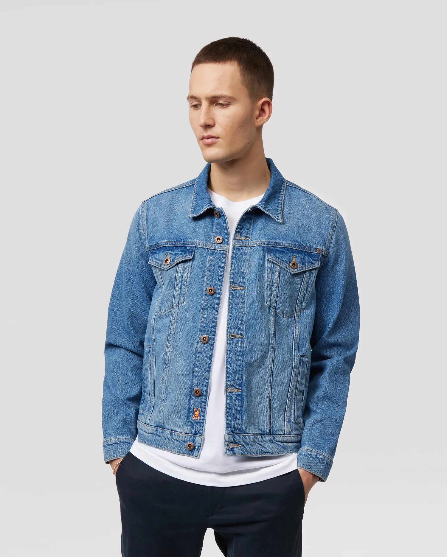 MENS PATHE DENIM JACKET - B6J741X1CO sold by Psycho Bunny product image thumbnail 2