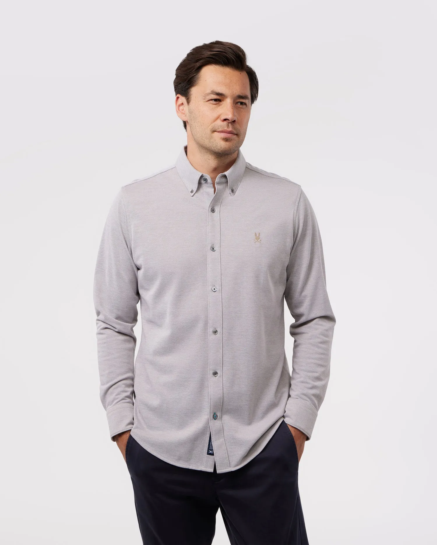 MENS ASTOR KNIT OXFORD LONG SLEEVE SHIRT - B6C821Z1PC sold by Psycho Bunny product image thumbnail 2
