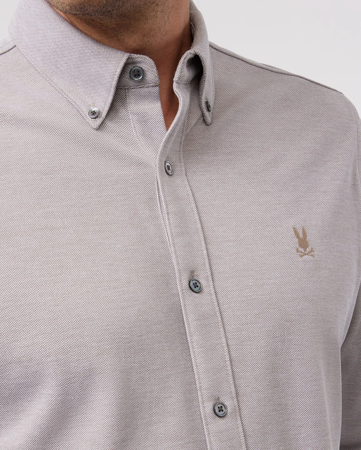 MENS ASTOR KNIT OXFORD LONG SLEEVE SHIRT - B6C821Z1PC sold by Psycho Bunny product image thumbnail 4