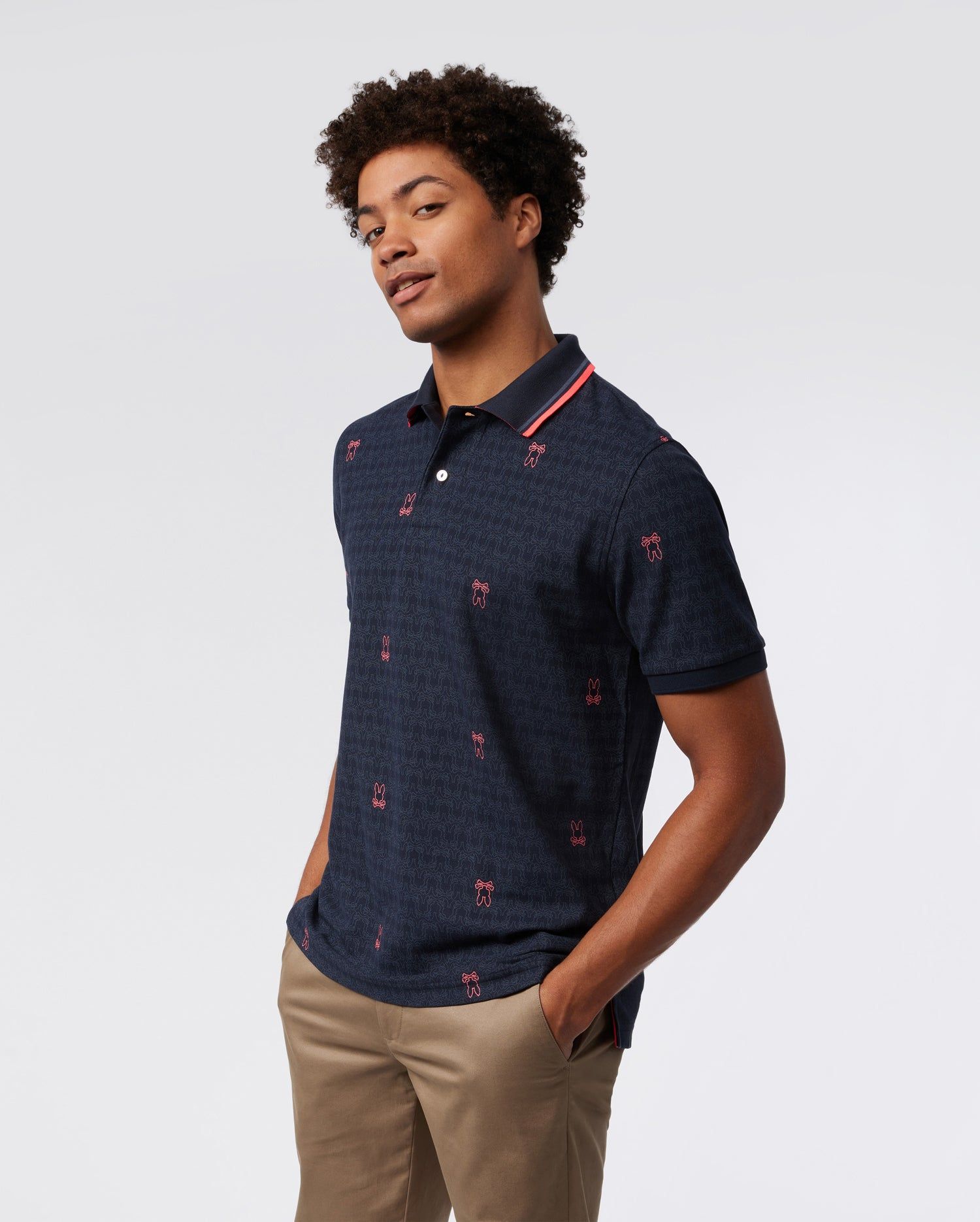 MENS BELMONT ALL OVER PRINT PIQUE POLO SHIRT - B6K607A2PC sold by Psycho Bunny product image thumbnail 2