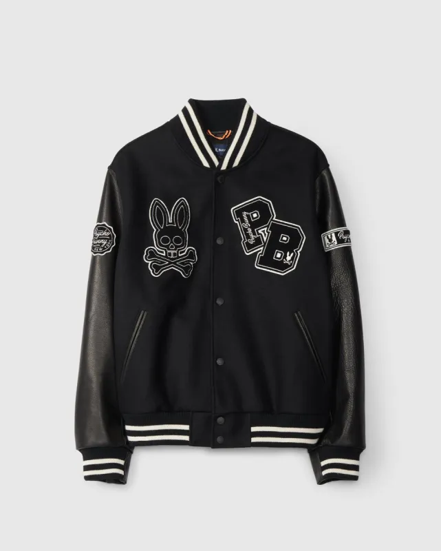 MENS ROBBINS VARSITY BOMBER JACKET - B6J524Z1OW sold by Psycho Bunny