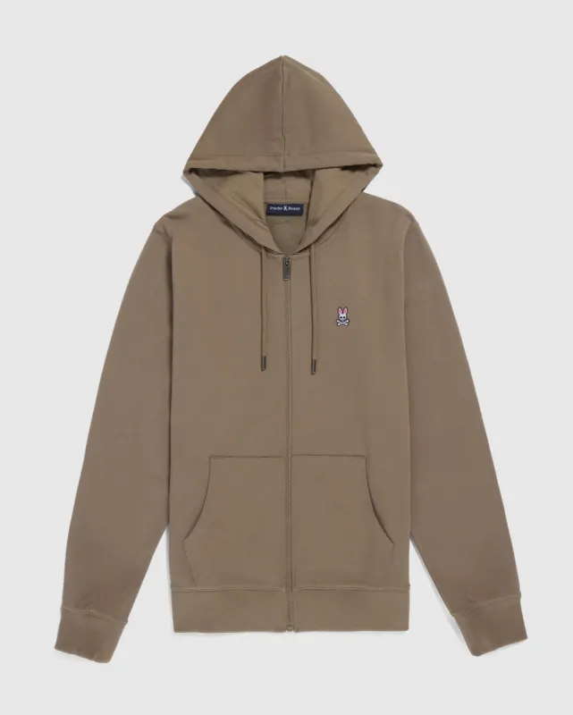 MENS CLASSIC FRENCH TERRY ZIP HOODIE - B6H826ARFT sold by Psycho Bunny
