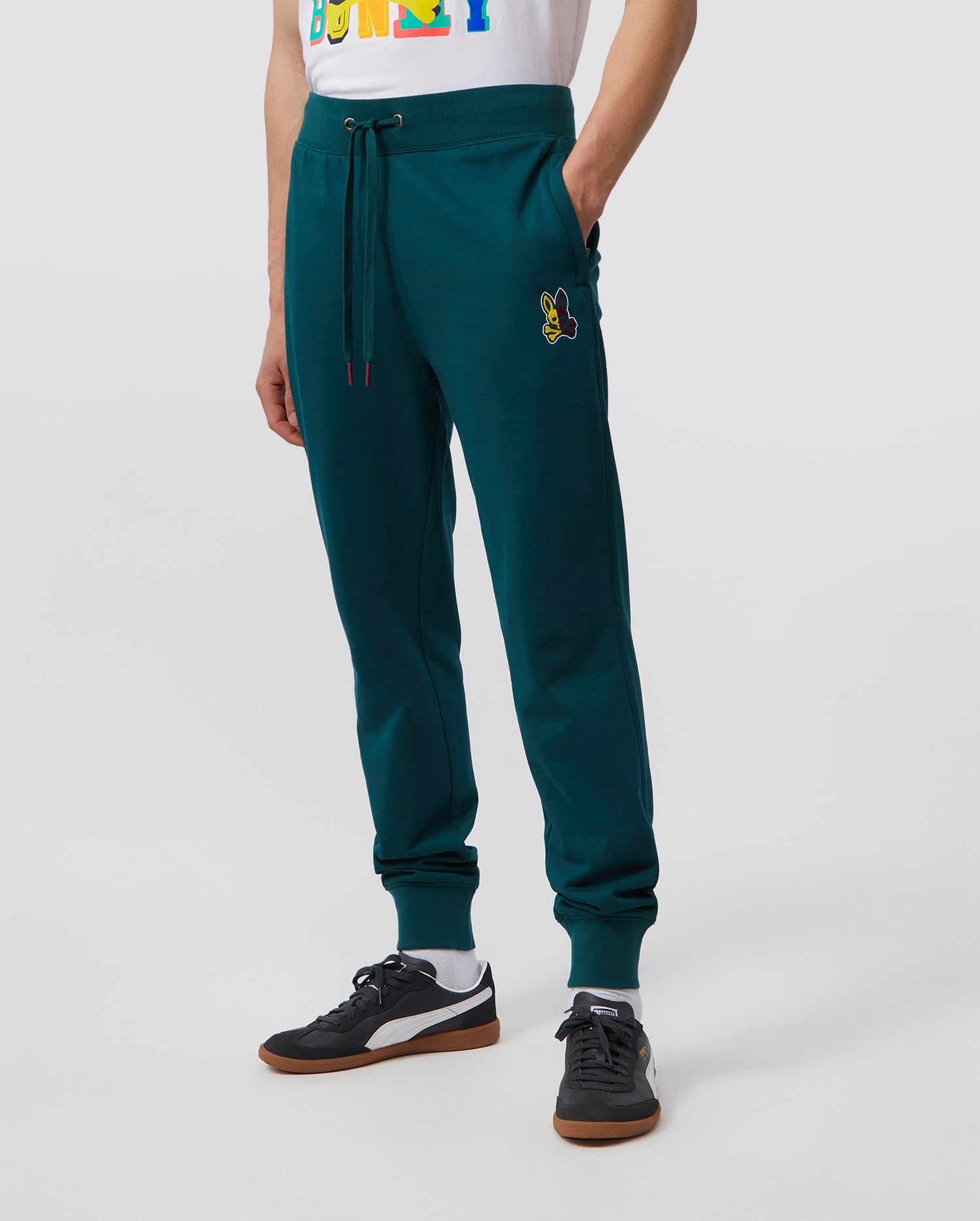 MENS COOPER SPLIT BUNNY LOGO SWEAT PANTS - B6P843U1FT sold by Psycho Bunny