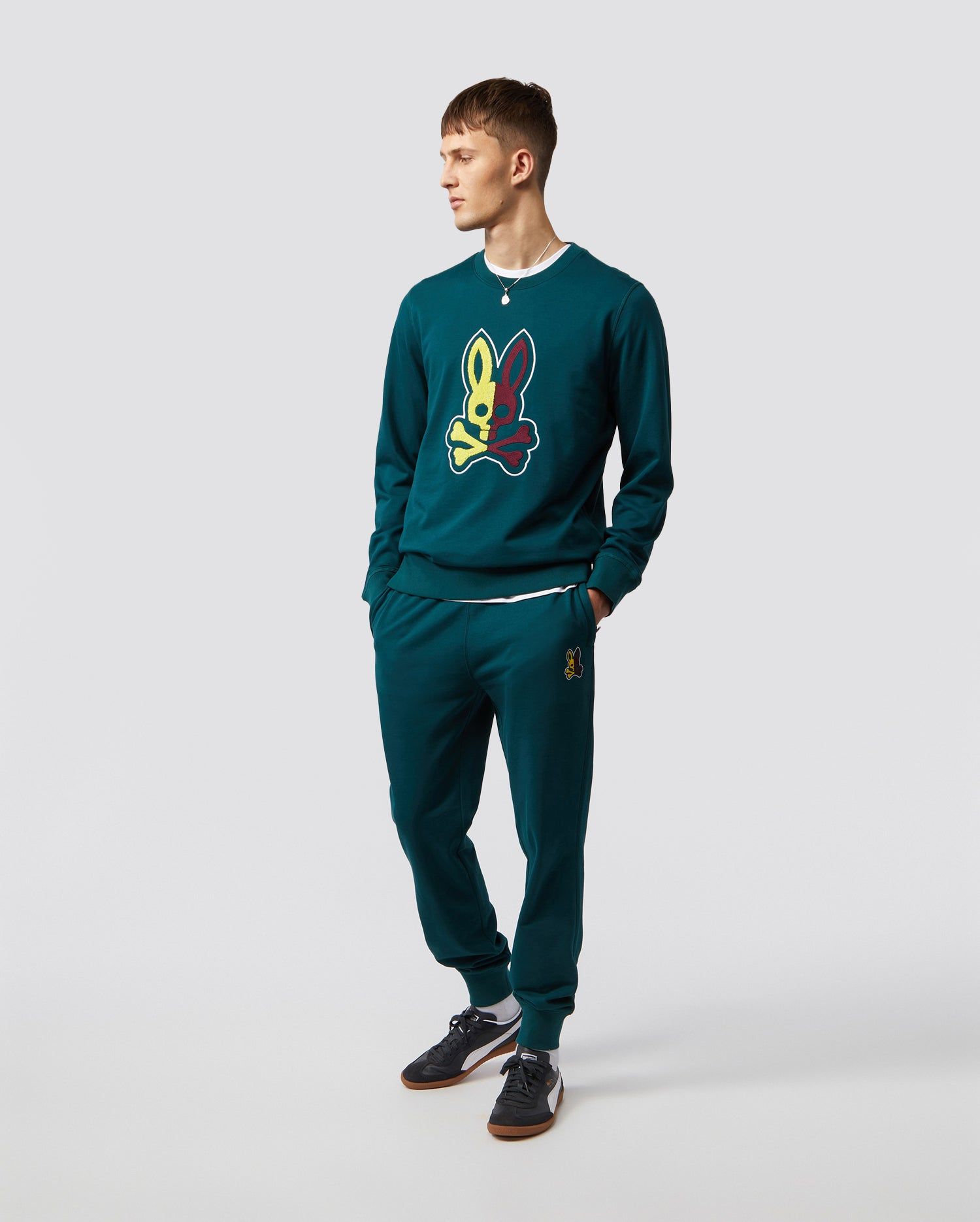 MENS COOPER SPLIT BUNNY LOGO SWEAT PANTS - B6P843U1FT sold by Psycho Bunny product image thumbnail 4