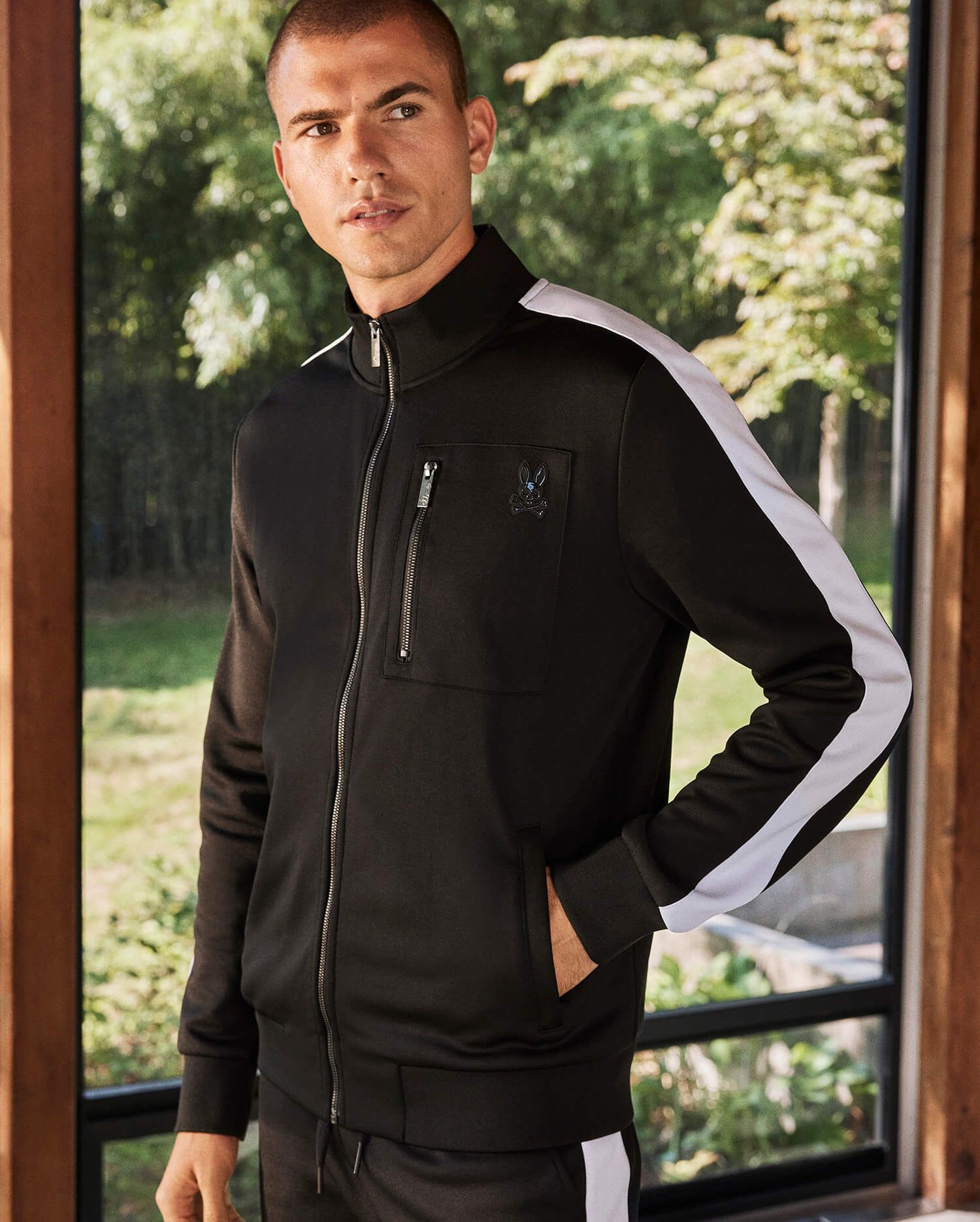 MENS MORO KNIT TRACK JACKET - B6S137W1CP sold by Psycho Bunny product image thumbnail 3