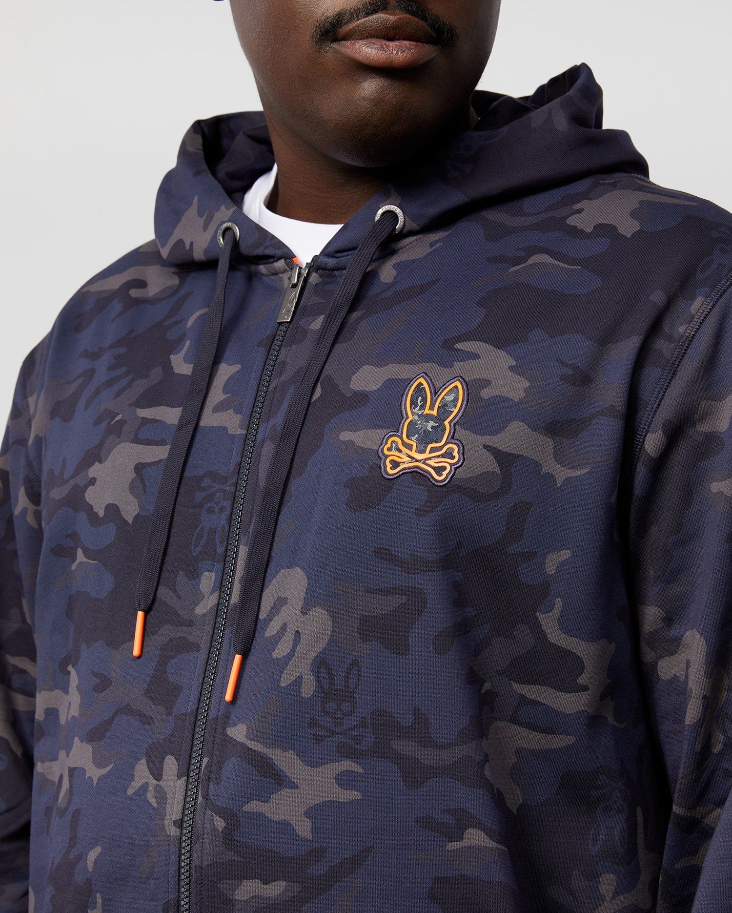 MENS BIG AND TALL ALLEN CAMO ZIP UP HOODIE - B9H947U1FT sold by Psycho Bunny product image thumbnail 3