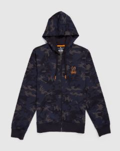 MENS BIG AND TALL ALLEN CAMO ZIP UP HOODIE - B9H947U1FT sold by Psycho Bunny