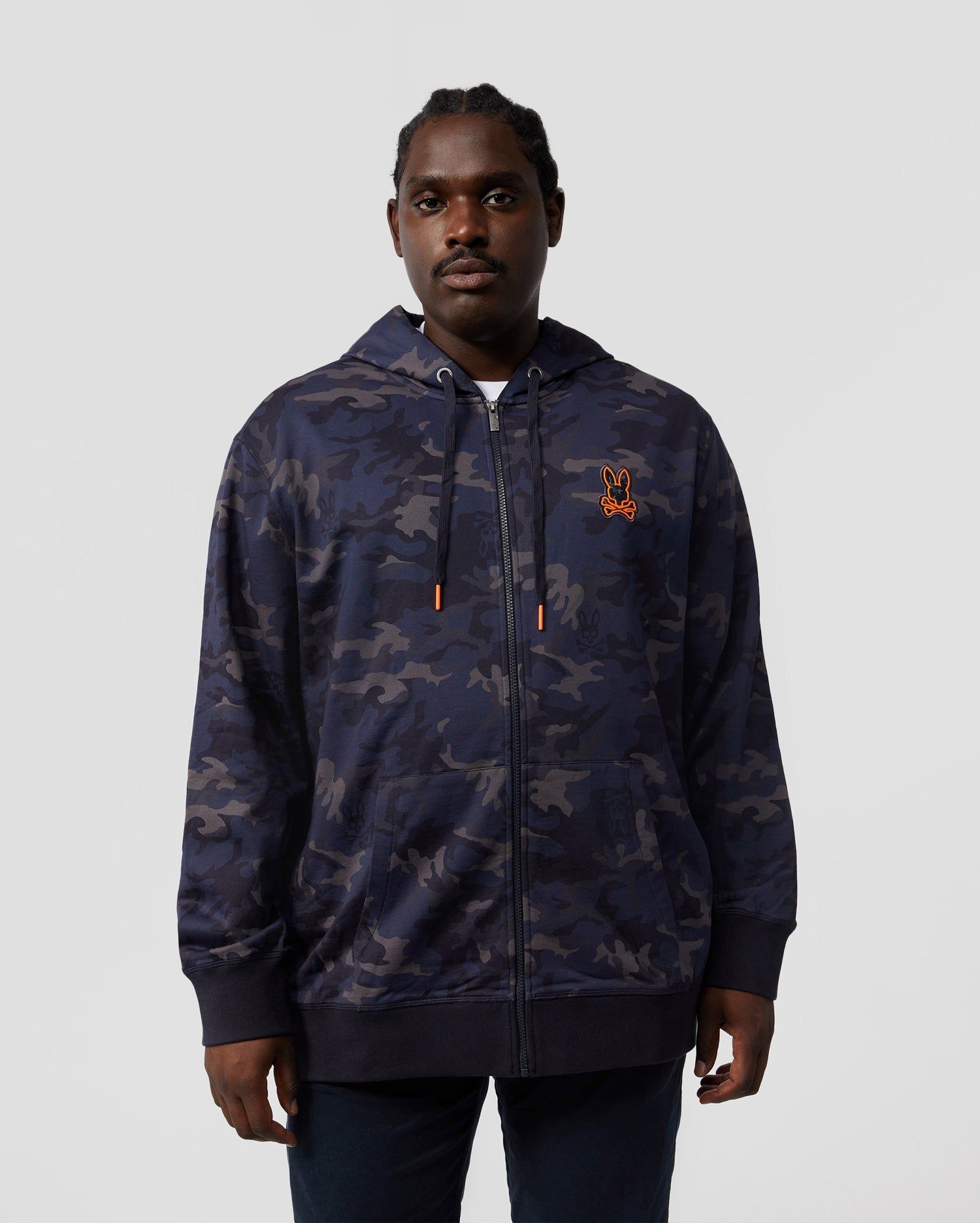 MENS BIG AND TALL ALLEN CAMO ZIP UP HOODIE - B9H947U1FT sold by Psycho Bunny product image thumbnail 2