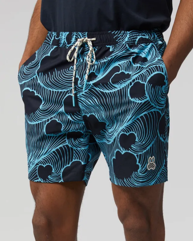 MENS THAMES SWIM SHORTS - B6W430T1PO sold by Psycho Bunny