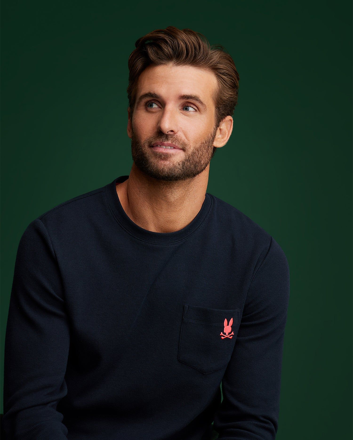 MENS WAFFLE POCKET LONG SLEEVE TEE - B6T672A2CO sold by Psycho Bunny product image thumbnail 4