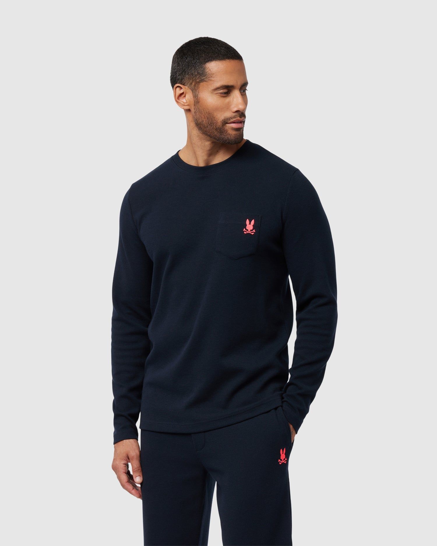 MENS WAFFLE POCKET LONG SLEEVE TEE - B6T672A2CO sold by Psycho Bunny product image thumbnail 3