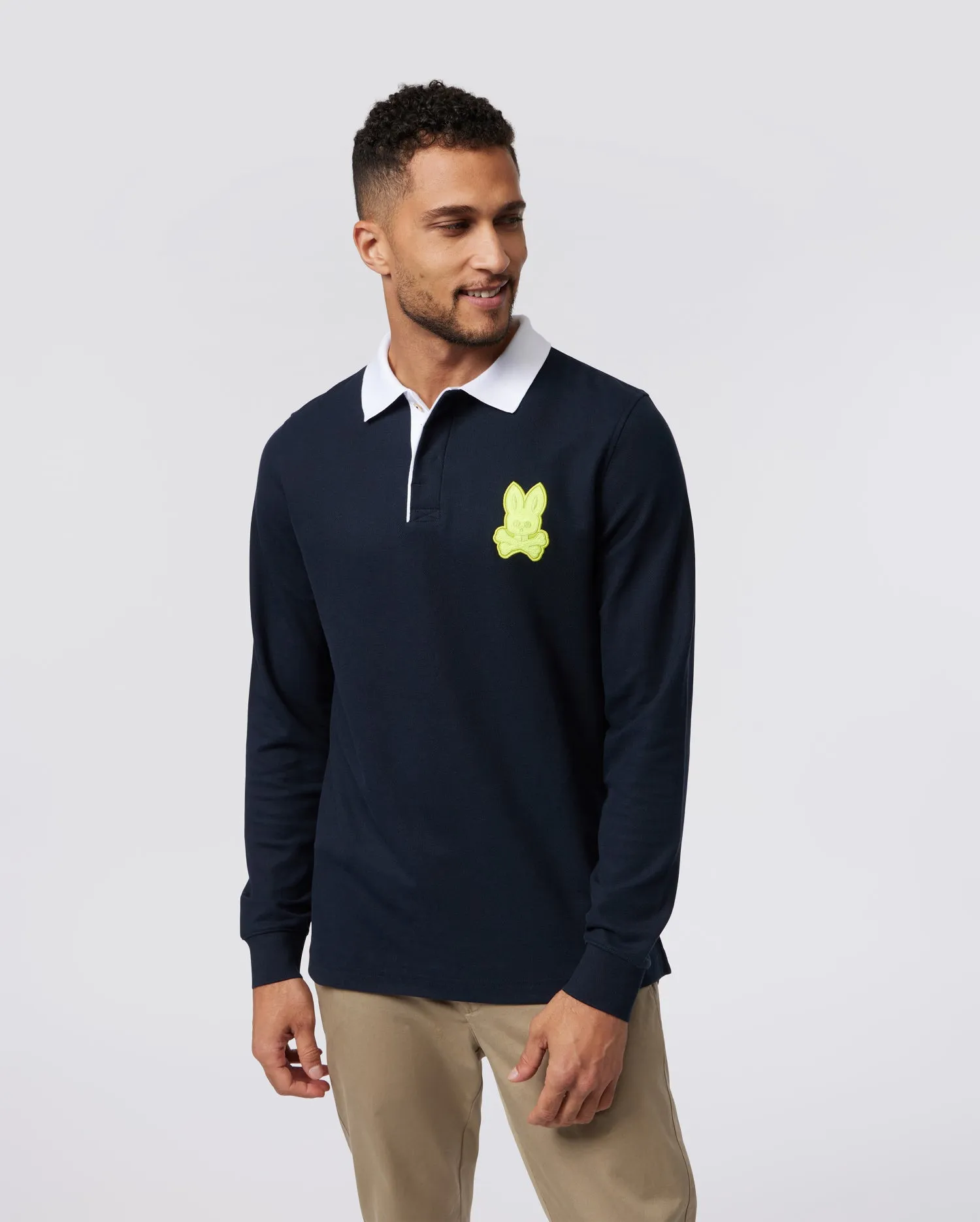 MENS CLEVELAND LONG SLEEVE CHAINSTITCH PIQUE POLO - B6M509Z1PC sold by Psycho Bunny product image thumbnail 2