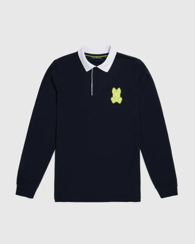 MENS CLEVELAND LONG SLEEVE CHAINSTITCH PIQUE POLO - B6M509Z1PC sold by Psycho Bunny