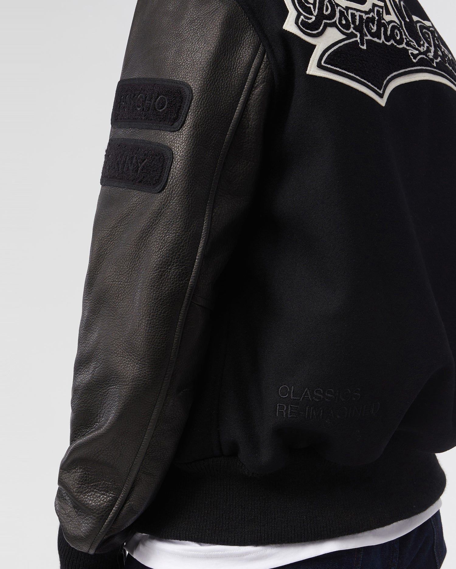 MENS PB X GOLDEN BEAR VARSITY LEATHER EMBROIDERED JACKET - B6N806U1WB sold by Psycho Bunny product image thumbnail 4