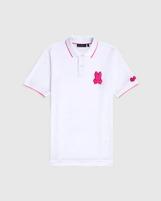 MENS CLEVELAND CHAINSTITCH PIQUE POLO - B6K504Z1PC sold by Psycho Bunny
