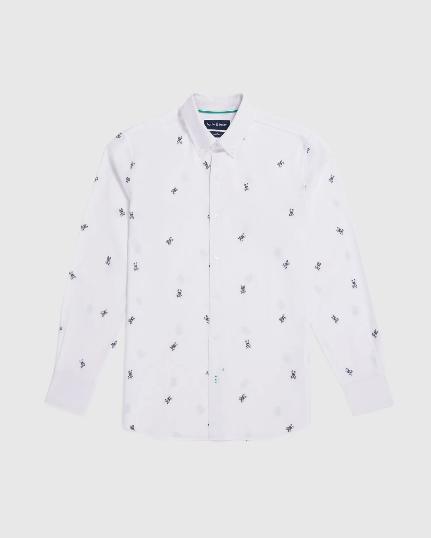 MENS SENECA OXFORD ALL OVER EMBROIDERED LONG SLEEVE SHIRT - B6C458Z1SH sold by Psycho Bunny