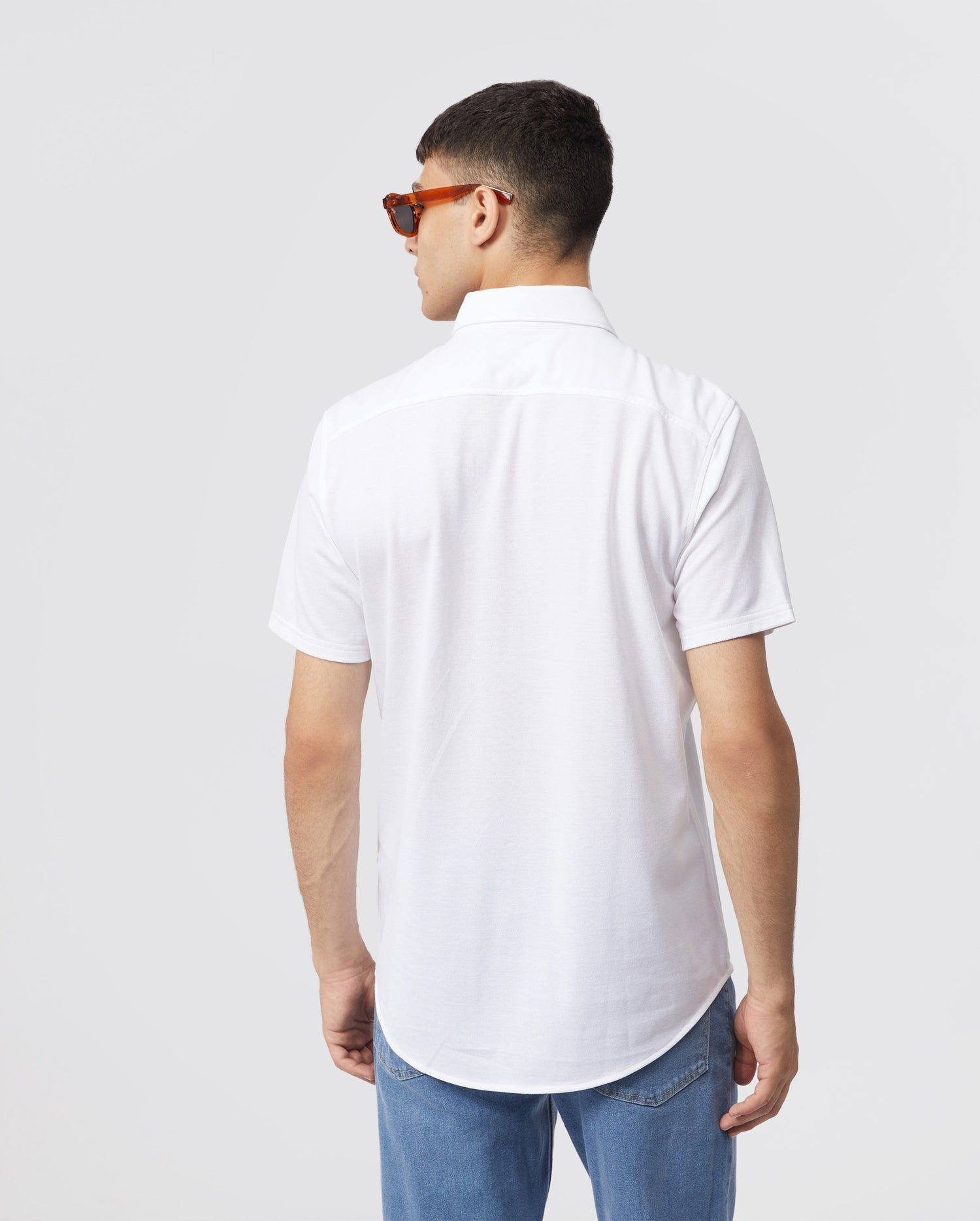 MENS ASTOR SHORT SLEEVE COTTON PIQUE OXFORD SHIRT - B6Q822U1PC sold by Psycho Bunny product image thumbnail 3