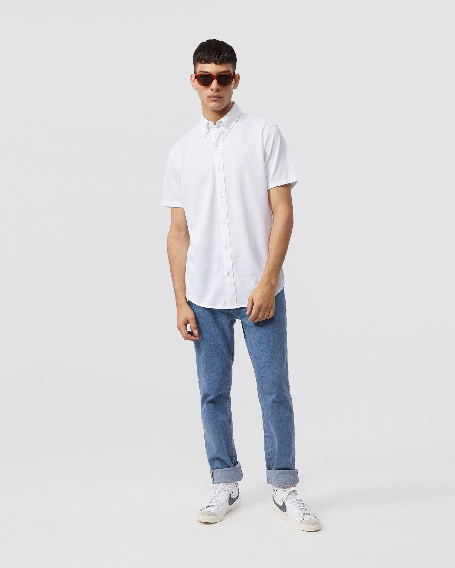 MENS ASTOR SHORT SLEEVE COTTON PIQUE OXFORD SHIRT - B6Q822U1PC sold by Psycho Bunny product image thumbnail 4