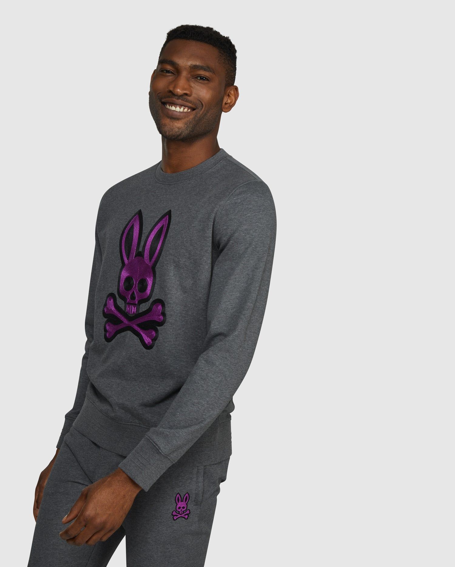 MENS BAILEY LOGO GREY SWEATSHIRT - B6S519R1FT sold by Psycho Bunny product image thumbnail 3