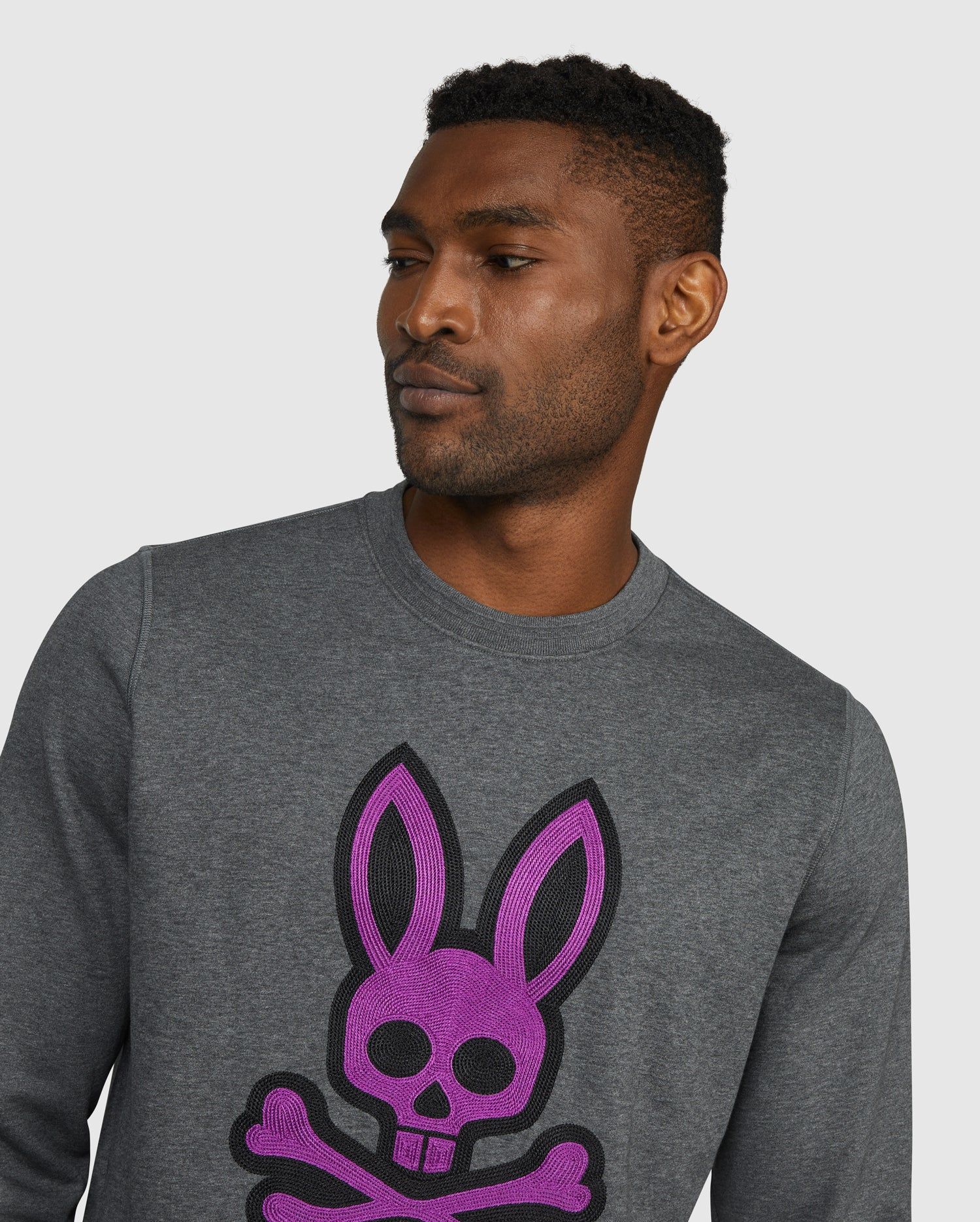 MENS BAILEY LOGO GREY SWEATSHIRT - B6S519R1FT sold by Psycho Bunny product image thumbnail 4