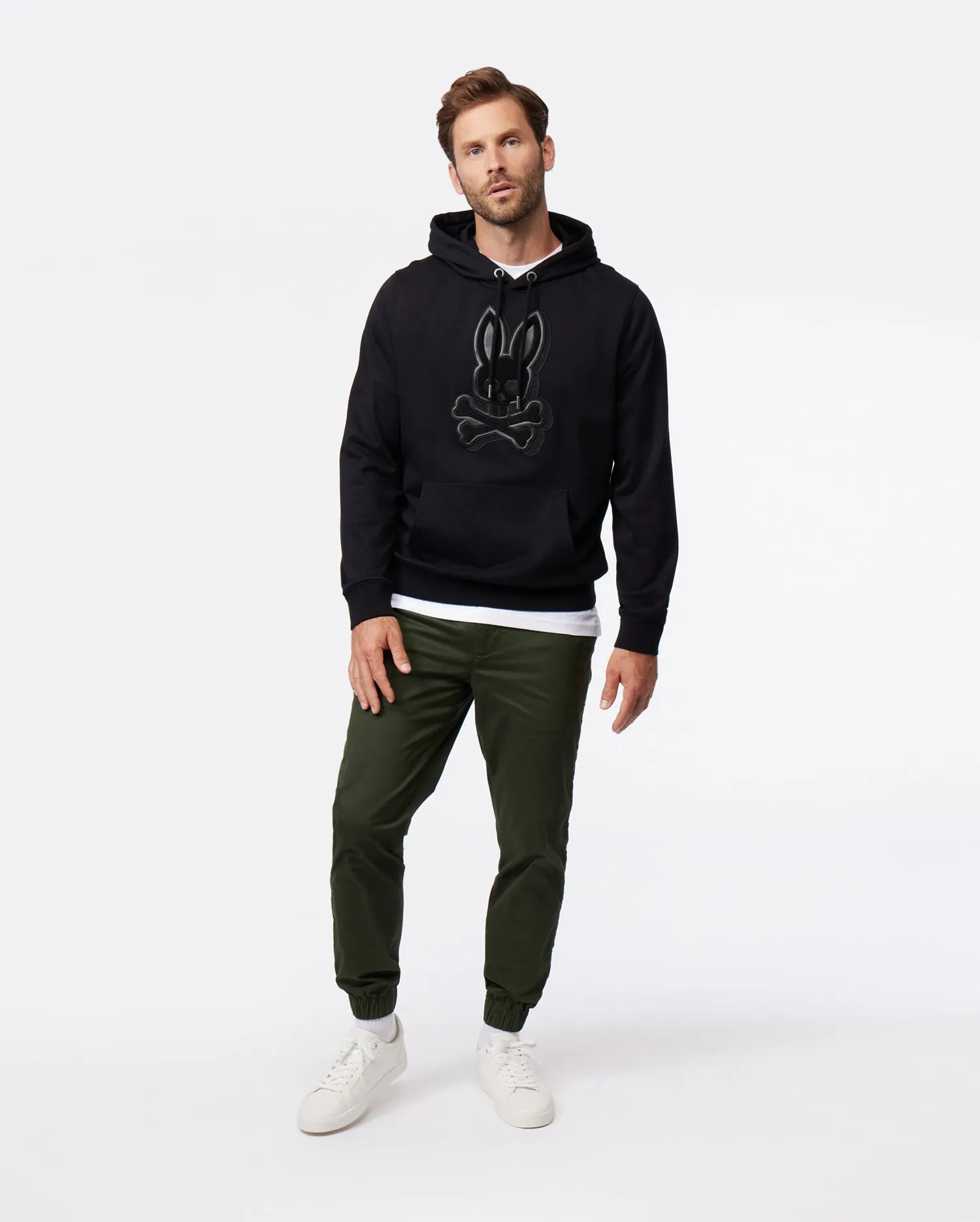MENS WAYNE CHENILLE PATCH HOODIE - B6H564Z1FT sold by Psycho Bunny product image thumbnail 5