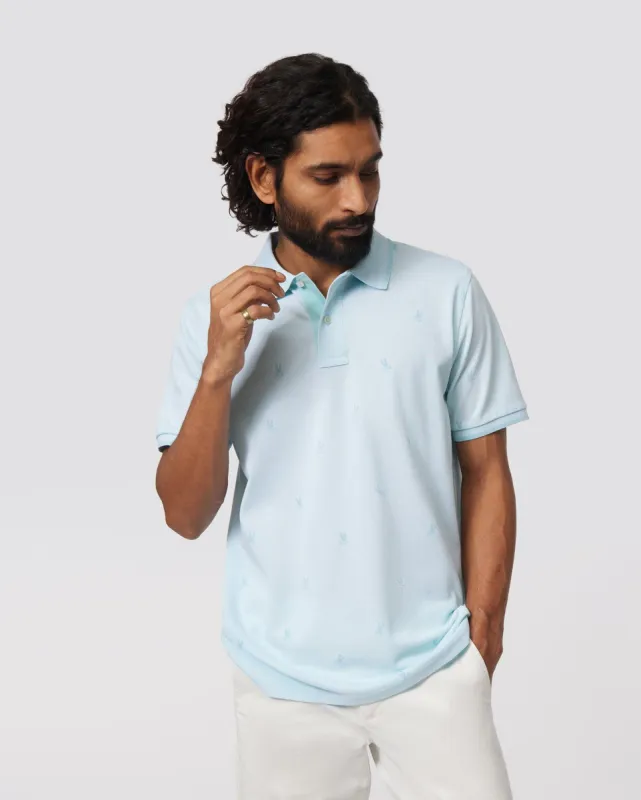 MENS LANDS BIRDSEYE FASHION POLO - B6K701Y1PC sold by Psycho Bunny