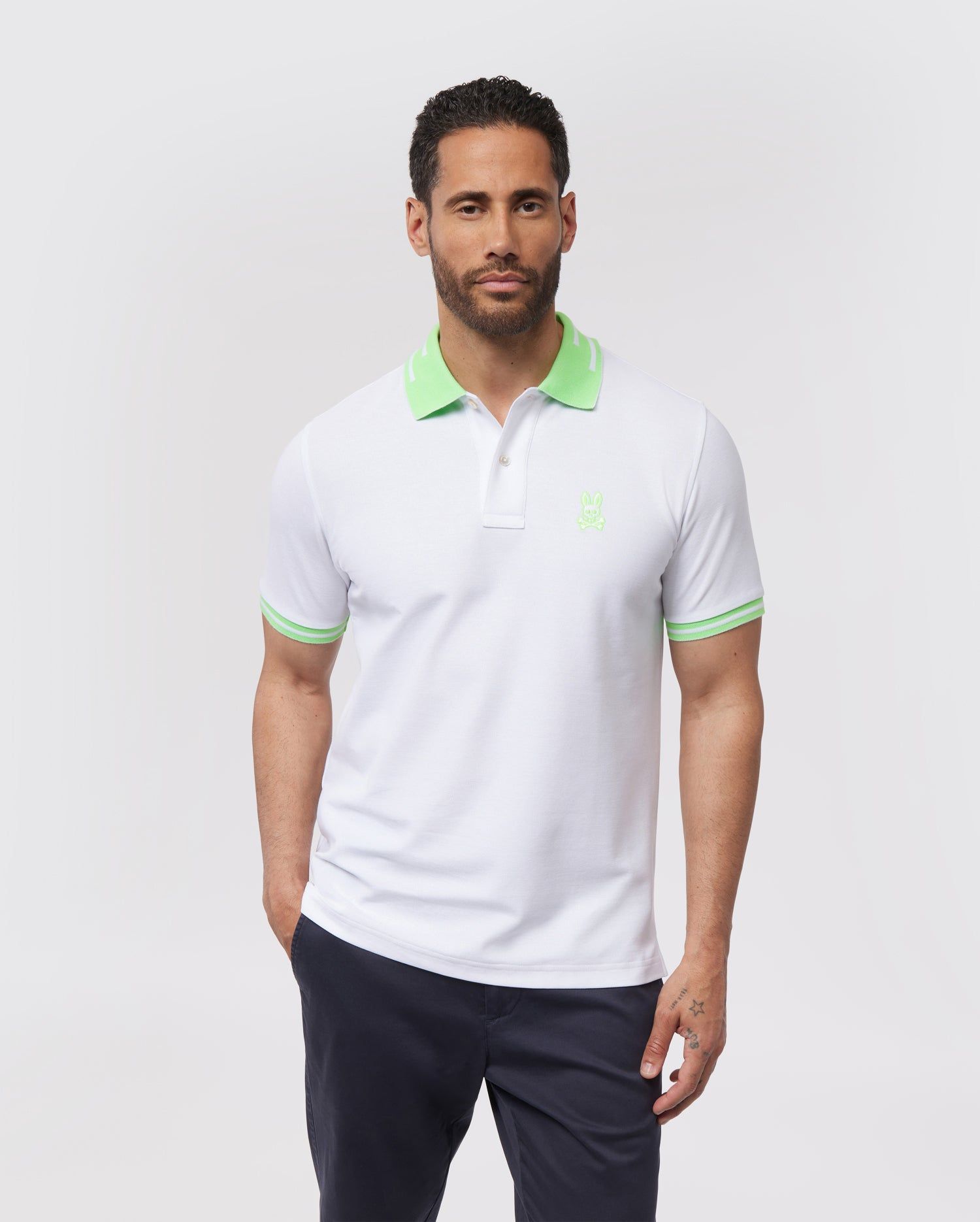 MENS CHESTER PIQUE POLO - B6K333Z1PC sold by Psycho Bunny
