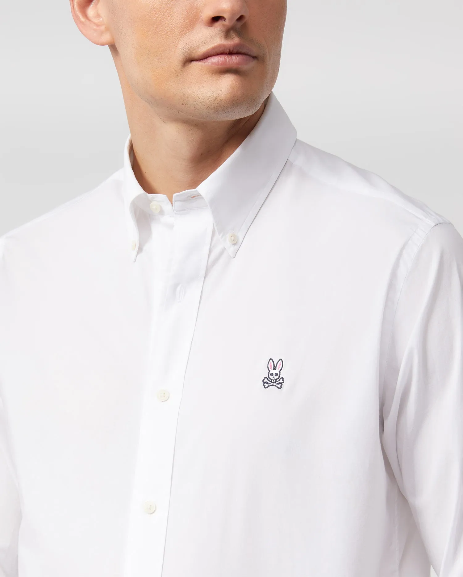 MENS CLASSIC POPLIN LONG SLEEVE SHIRT - B6C911S1PC sold by Psycho Bunny product image thumbnail 3