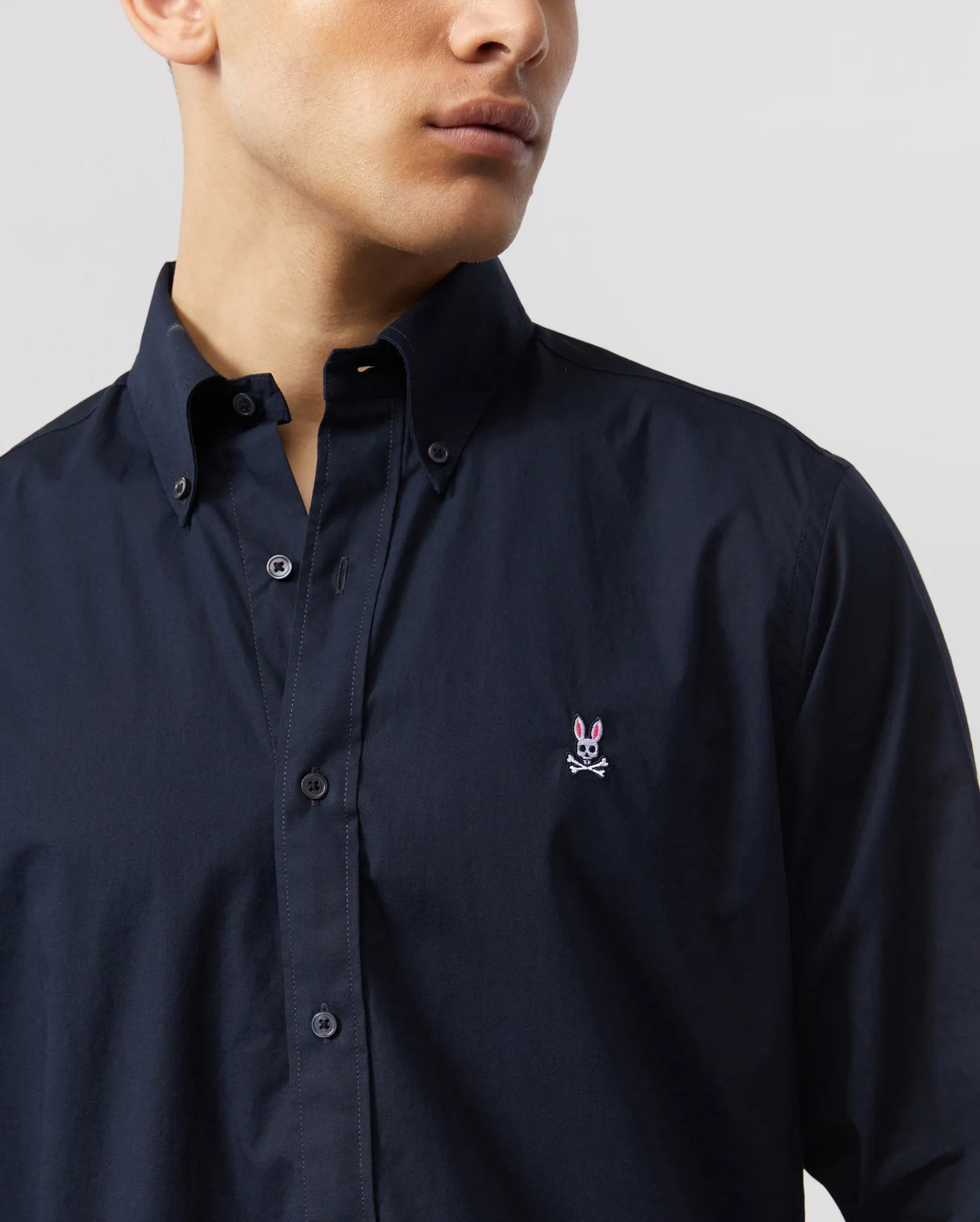 MENS CLASSIC POPLIN LONG SLEEVE SHIRT - B6C911S1PC sold by Psycho Bunny product image thumbnail 4