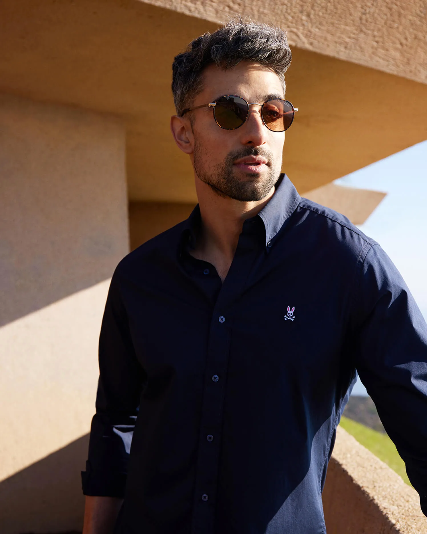 MENS CLASSIC POPLIN LONG SLEEVE SHIRT - B6C911S1PC sold by Psycho Bunny product image thumbnail 2